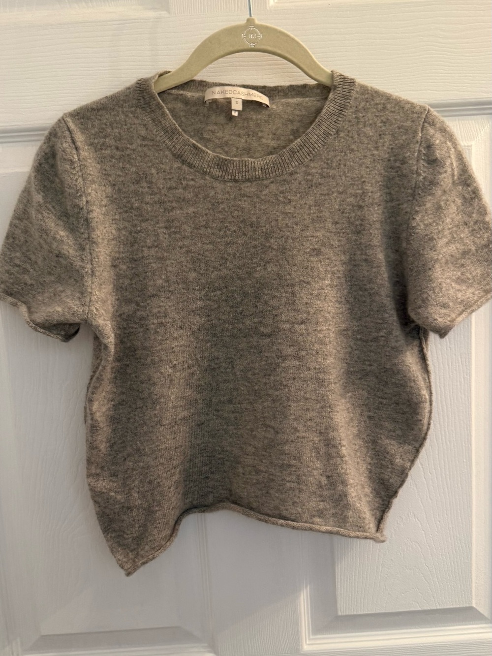 NakedCashmere Gray Short-Sleeve Cashmere Sweater